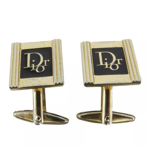 Dior cuff logo gold-plated Authentic Used T19930